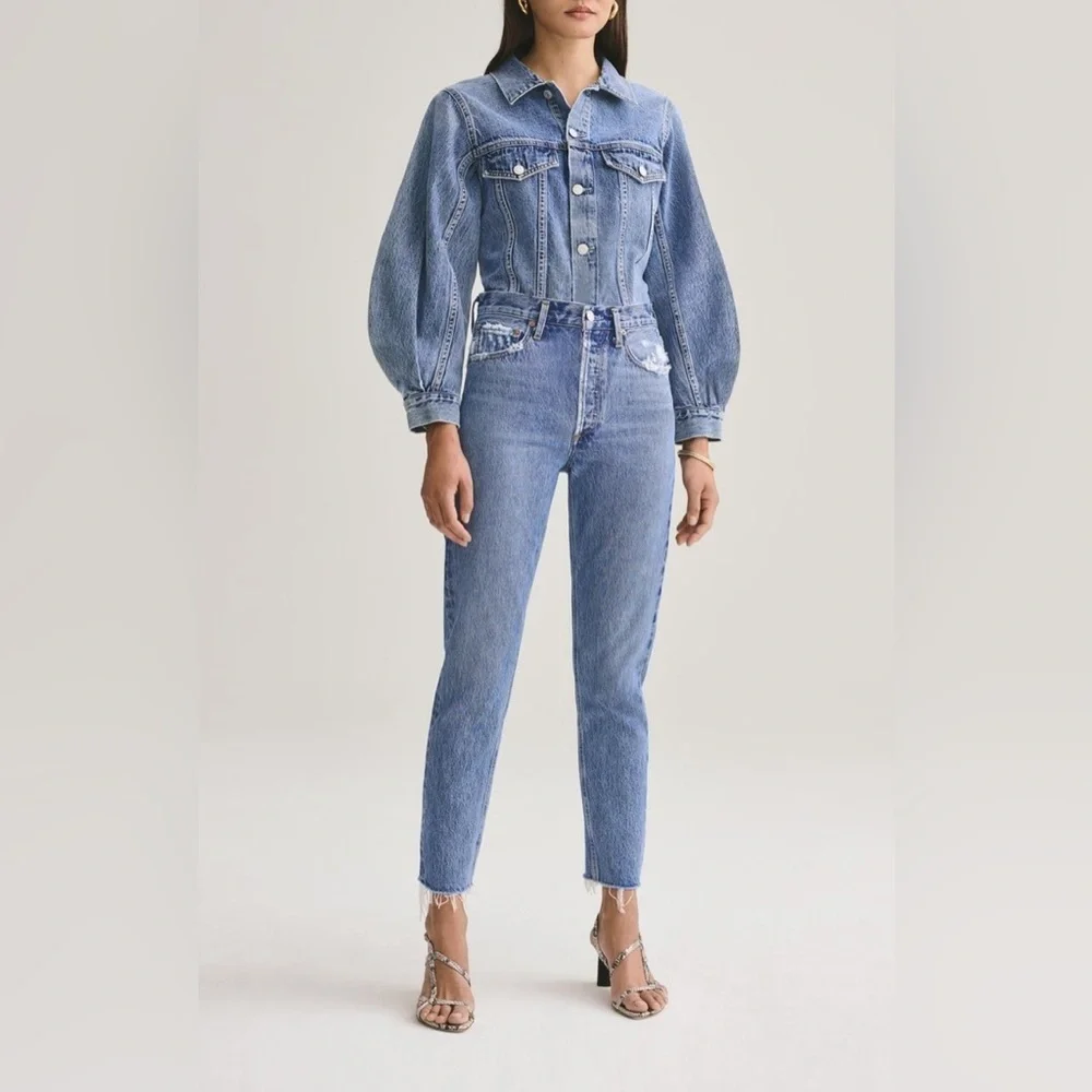 Agolde Jamie High Rise Classic Jeans in Livestream Tapered